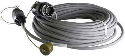 TURCK Male to Female Military Style Cable, 6 pin, 23m, TPE/Charcoal Gray / With Closure Caps